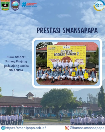 SMAN 1 Padang Panjang Borong Prestasi di SMANIVA BARALEK GADANG 3 Tingkat Provinsi Sumbar